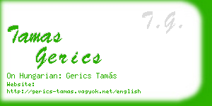 tamas gerics business card